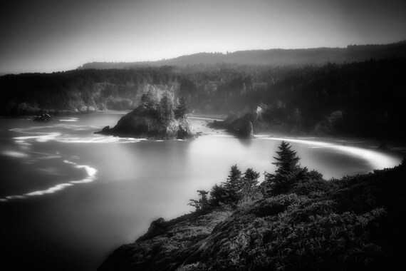 From Above (Metal Panel) of Trinidad State Beach Northern California