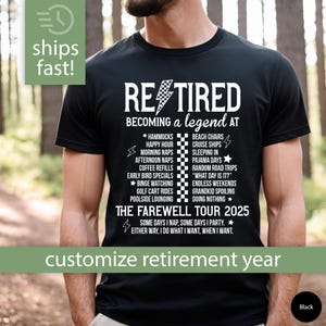 Personalized Retirement Shirt Men Funny Retirement Gift for Retirement Tshirt Tour Custom Retire Gift for Boss Coworker Retirement Gift Men
