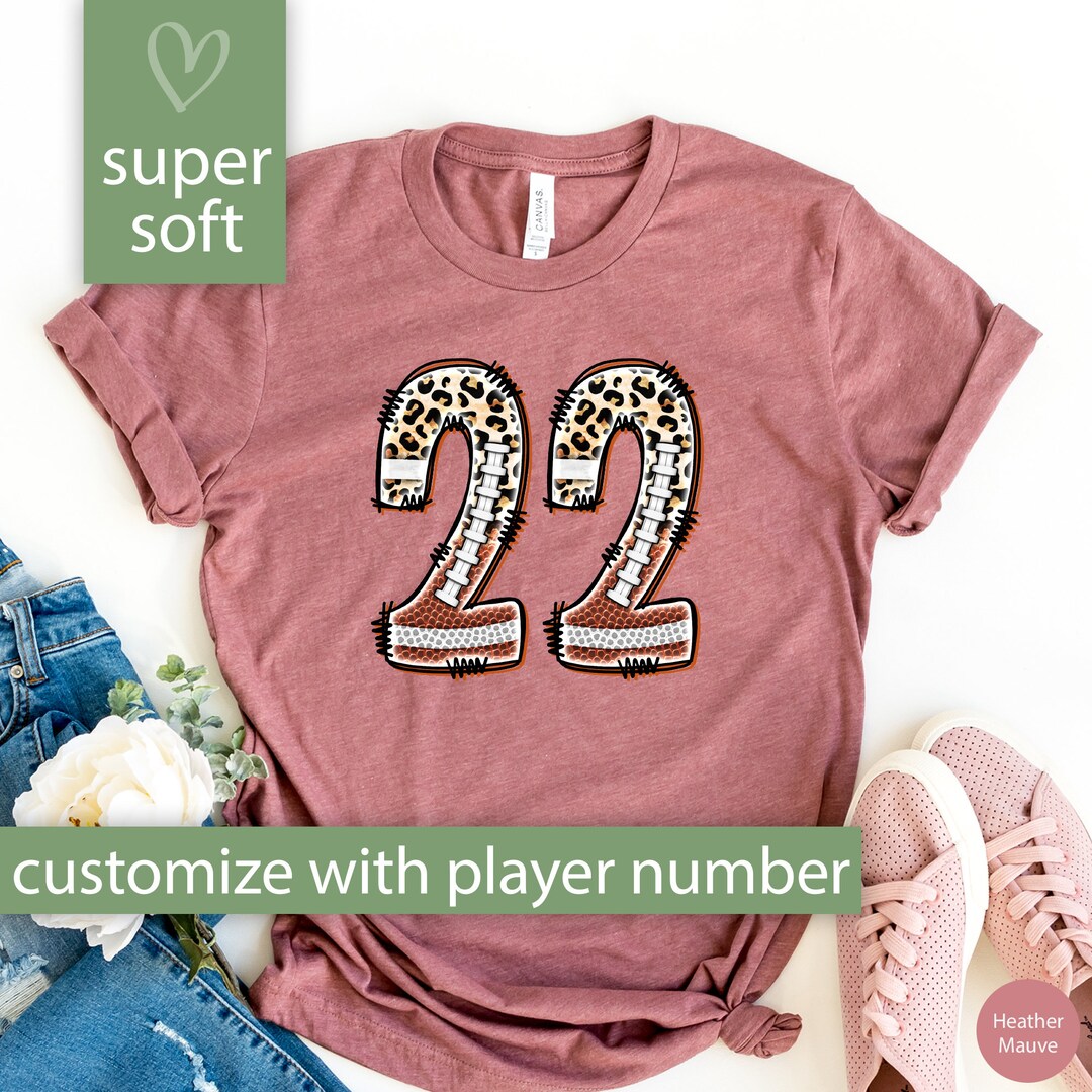 Personalized Football Number Shirt for Football Mom, Custom Football ...