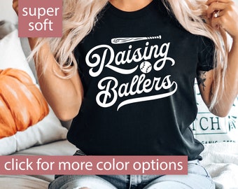 Baseball Shirt for Baseball Mom, Raising Ballers Tshirt, Funny Baseball Tee, Raising Ballers T Shirt, Baseball Mom T-Shirt, Baseball Gift