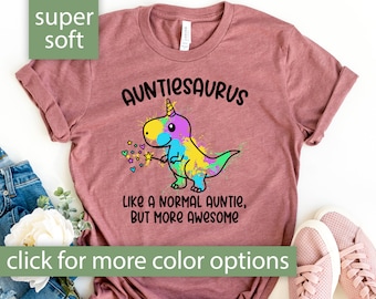 Chemise tantesaurus pour tante chemise, chemise tante drôle pour femme, t-shirt tante Saurus pour cadeau de fête des mères t-shirt mignon tantesaurus pour tante