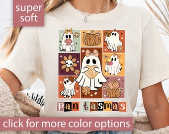 Mexican Halloween Shirt, Pantasmas Shirt for Women, Pantasmas Tshirt for Halloween T Shirt Latina Gift, Cute Ghost Spanish Halloween Tee