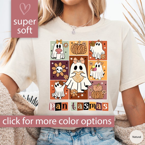 Mexican Halloween Shirt, Pantasmas Shirt for Women, Pantasmas Tshirt for Halloween T Shirt Latina Gift, Cute Ghost Spanish Halloween Tee