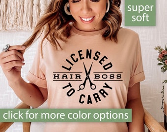 T-shirt coiffeur pour femme, cadeau coiffeur, sous licence pour porter une chemise pour cheveux, T-shirt coiffeur pour cadeau coiffeur, cadeau esthéticienne