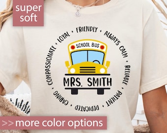 School Bus Driver Shirt Personalized School Bus Driver Gift for Bus Driver Appreciation Gift Bus Driver Thank You School Bus Driver Tshirt