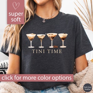 Espresso Martini Shirt, Coffee Lover Gift for Women, Tini Time Shirt, Cute Espresso Martini Top, Espresso Shirt, Coffee Lover Shirt For Her