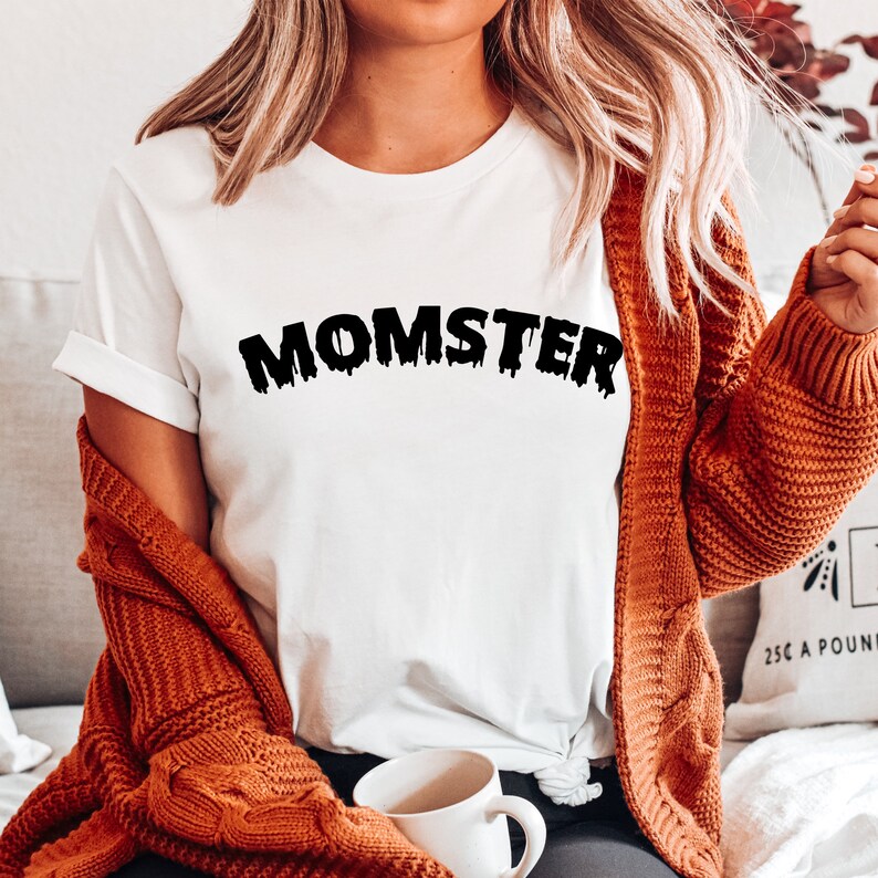 Momster Shirt for Mom for Halloween, Halloween Mom Shirt for Halloween Gift, Momster Tee for Mom, Momster Halloween Shirt for Women, Mom Tee