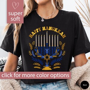 Happy Hanukkah Shirt for Women, Hanukkah Gift for Her, Cute Happy Hanukkah Tshirt Gift for Hanukkah T Shirt, Jewish Gift for Jewish Holiday