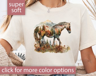 Horse Shirt Gift for Horse Lover Gift for Her, Horse Lover Shirt for Cowgirl Tshirt, Equestrian T Shirt Women, Horse T-Shirt, Cute Horse Tee
