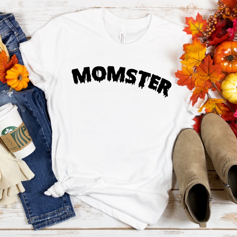 Momster Shirt for Mom for Halloween, Halloween Mom Shirt for Halloween Gift, Momster Tee for Mom, Momster Halloween Shirt for Women, Mom Tee