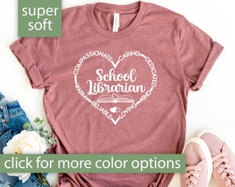 School Librarian Shirt for Women, Librarian Gift for Teacher Appreciation Back To School Shirt, Gift for Librarian Tshirt, Librarian T Shirt