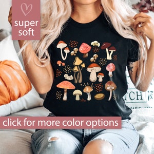 Aesthetic Mushroom Shirt for Mushroom Gift for Nature Lover, Botanical Tshirt, Cottagecore Shirt, Mushroom T Shirt, Cute Magic Mushroom Tee