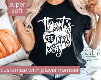 Custom Baseball Shirt for Baseball Mom, Baseball Mom Shirt, That&#39;s My Boy Custom Sport TShirt, Baseball Gift, Baseball T-shirt, Game Day Tee