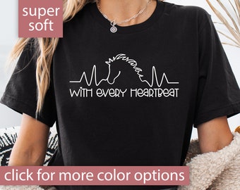 Chemise cheval pour amateur de chevaux, t-shirt de battement de coeur de cheval, chemise d'amant de cheval, t-shirt de fille de cheval, cadeau équestre pour son t-shirt mignon de maman de cheval