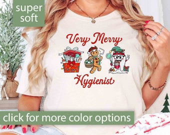 Christmas Dental Hygienist Shirt, Dental Hygienist Gift for Christmas Shirt, Cute Very Merry Hygienist Christmas Tshirt, Dental Office Tee