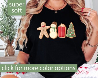 Christmas Cookie Shirt Gift for Women, Christmas Shirt for Women, Gingerbread T-Shirt Cute Gingerbread Cookie Shirt Christmas Gift for Her