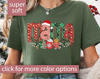 Mama Christmas Shirt, Christmas Mama Shirt, Mom Gift, Christmas Gift for Mom Christmas Shirt, Cute Christmas Mama Tshirt Mama Christmas Gift