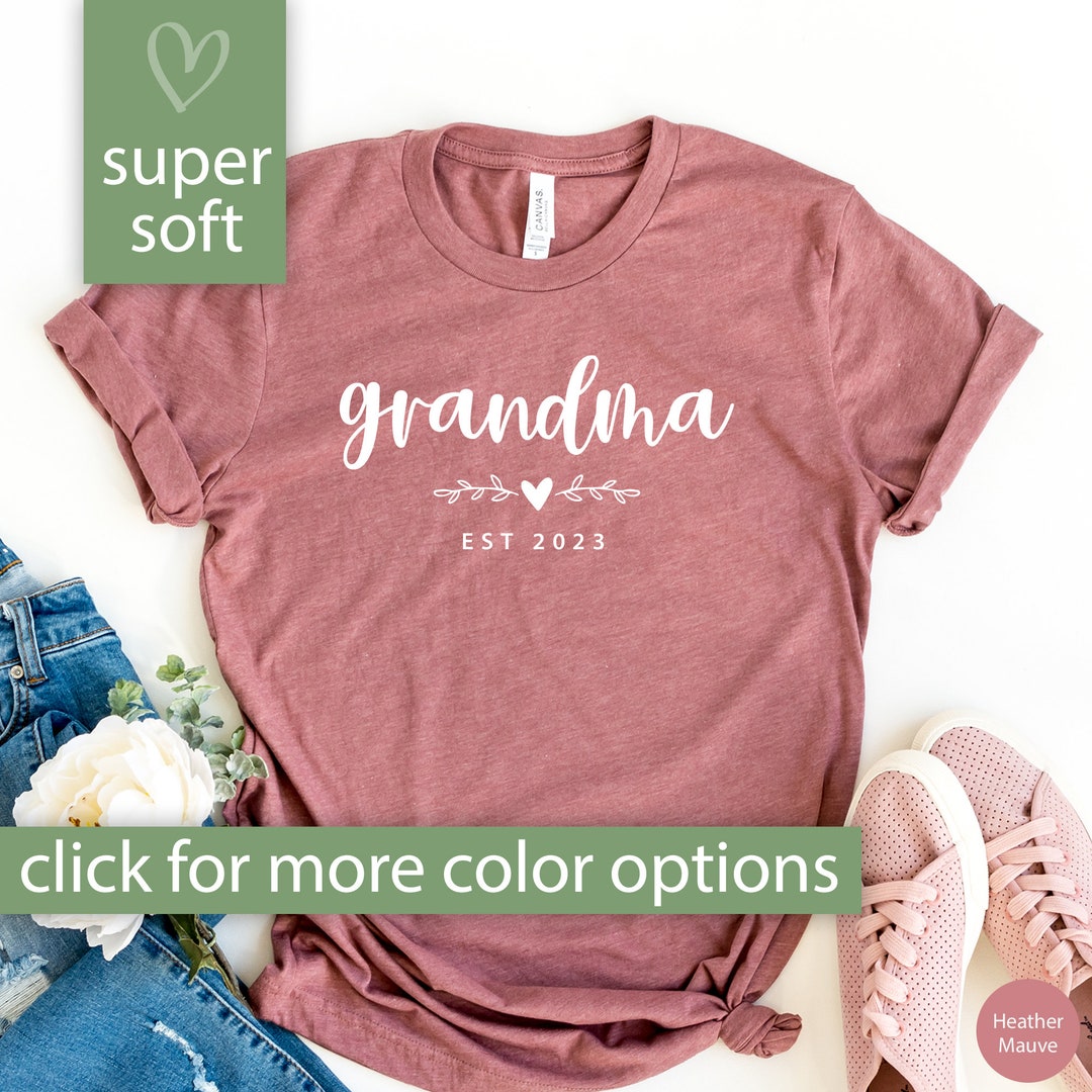 Grandma Shirt for New Grandma Gift, Grandma Est 2024 Shirt, Gift for
