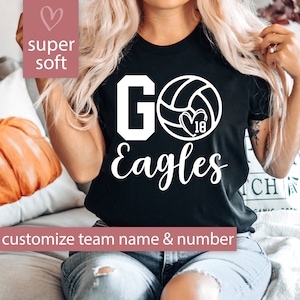 Personalized Volleyball Mom Shirt for Game Day Shirt, Custom Volleyball Mom Gift, Volleyball Tshirt for Women Custom Volleyball Team T Shirt