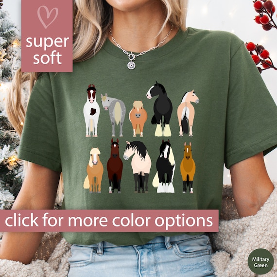 Horse Shirt for Women, Horse Lover Gift for Her, Horse Lover Tshirt for Cowgirl Shirt, Equestrian Gift for Horse Lover, Cute Horse T Shirt