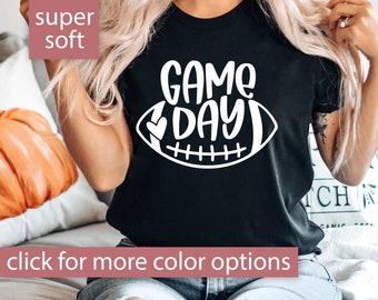 Game Day Shirt for Women, Football Lover Gift for Women Birthday, Game Day Shirt Football, Football Shirts for Women, Game Day with Football