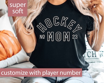 Custom Hockey Mom Tshirt, Hockey Mom Custom Tshirt for Hockey Mom Game Day Shirt, Hockey Mom Shirt, Hockey Mom Tee, Hockey Gift for Mom