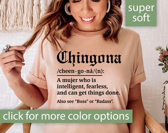 Chingona Shirt for Women, Chingona Definition Shirt for Latina Gift for Latina Tee Chingona T Shirt Funny Chingona Tshirt for Girl Power Tee