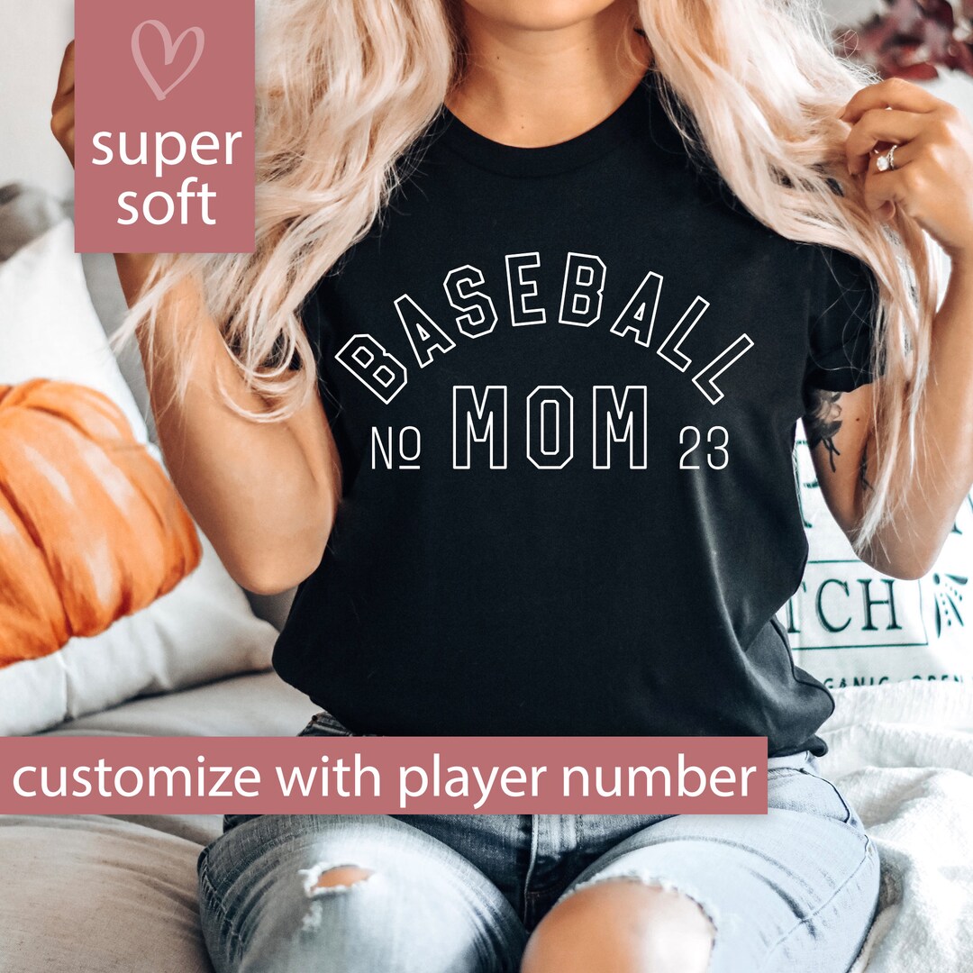 Custom Baseball Mom Tshirt, Baseball Mom Custom Tshirt for Baseball Mom