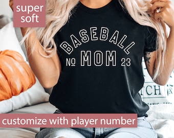 Custom Baseball Mom Tshirt, Baseball Mom Custom Tshirt for Baseball Mom Game Day Shirt, Baseball Mom Shirt, Baseball Mom Tee, Baseball Gift
