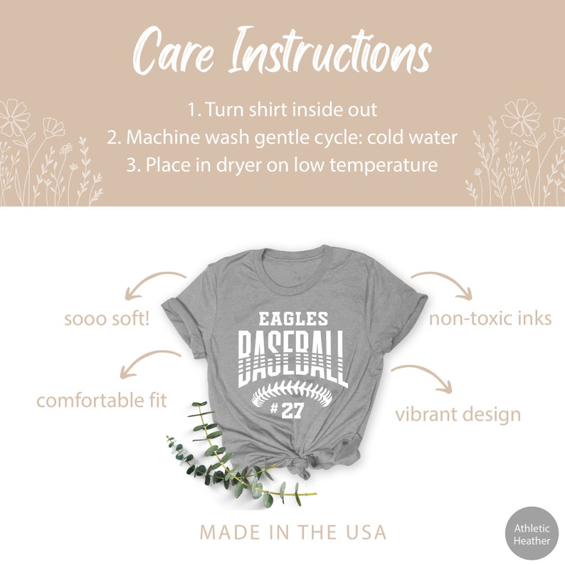 Custom Baseball Shirt for Baseball Mom Tshirt for Game Day T Shirt, Baseball T-Shirt for Women with Team Name Personalized Baseball Mom Gift Bild 7