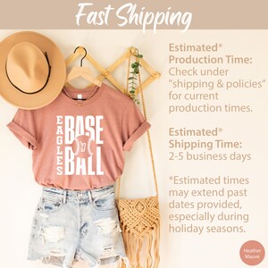 Custom Baseball Shirt for Women, Baseball Mom Tshirt for Baseball Game Day T Shirt, Personalized Baseball Tee, Baseball T-Shirt Team Name image 8