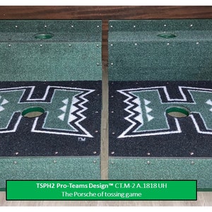 Customized with YOUR sports team 2-hole 2-Tier with &quot;Adjustable Height Benefit&quot; the Porsche of tossing games!