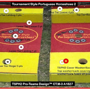 Customized with your favorite sports team 3-hole 2-Tier with &quot;Adjustable Height Benefit&quot;. the Lamborghini of tossing games!