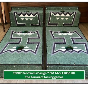 Customized with YOUR favorite sports team 3-hole 2-Tier with Adjustable Height Benefit. The Ferrari One of tossing games!