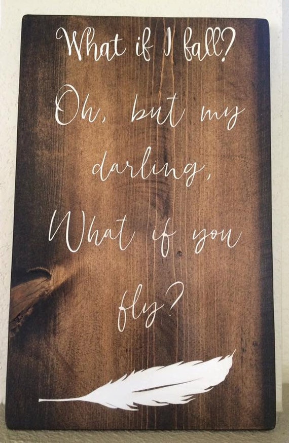 What If I Fall Oh My Darling What If You Fly Wall Arthome Etsy