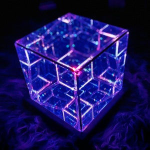 Tesseract, Hypercube Infinity Mirror Art Sculpture Made to Order image 5