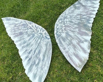 Angel Wings hand etched and painted Mirror wall Art by Nicky Alice (SET of 2)