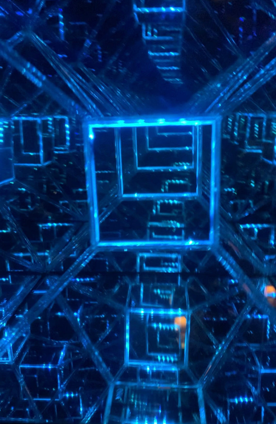 Tesseract Hypercube Infinity Mirror Art Sculpture Made to Etsy