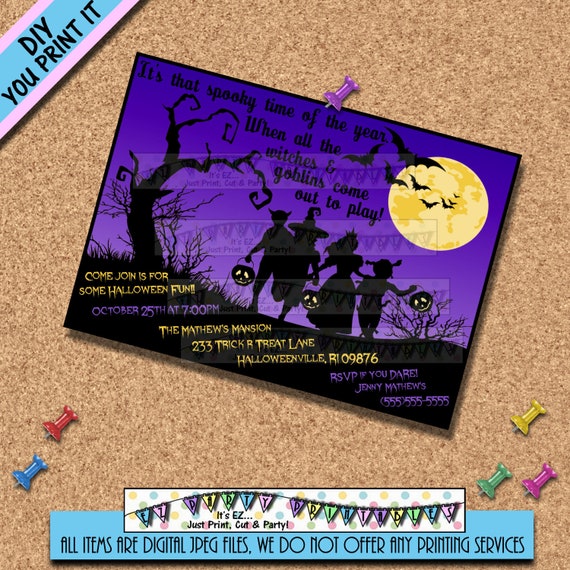 halloween invitations invites halloween party haunted house etsy halloween evites