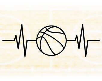 Basketball Heartbeat Etsy