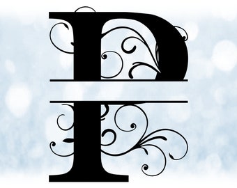 Download Floral Letter P Svg Etsy