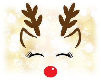 Download Free Reindeer Eyelashes Etsy SVG Cut Files