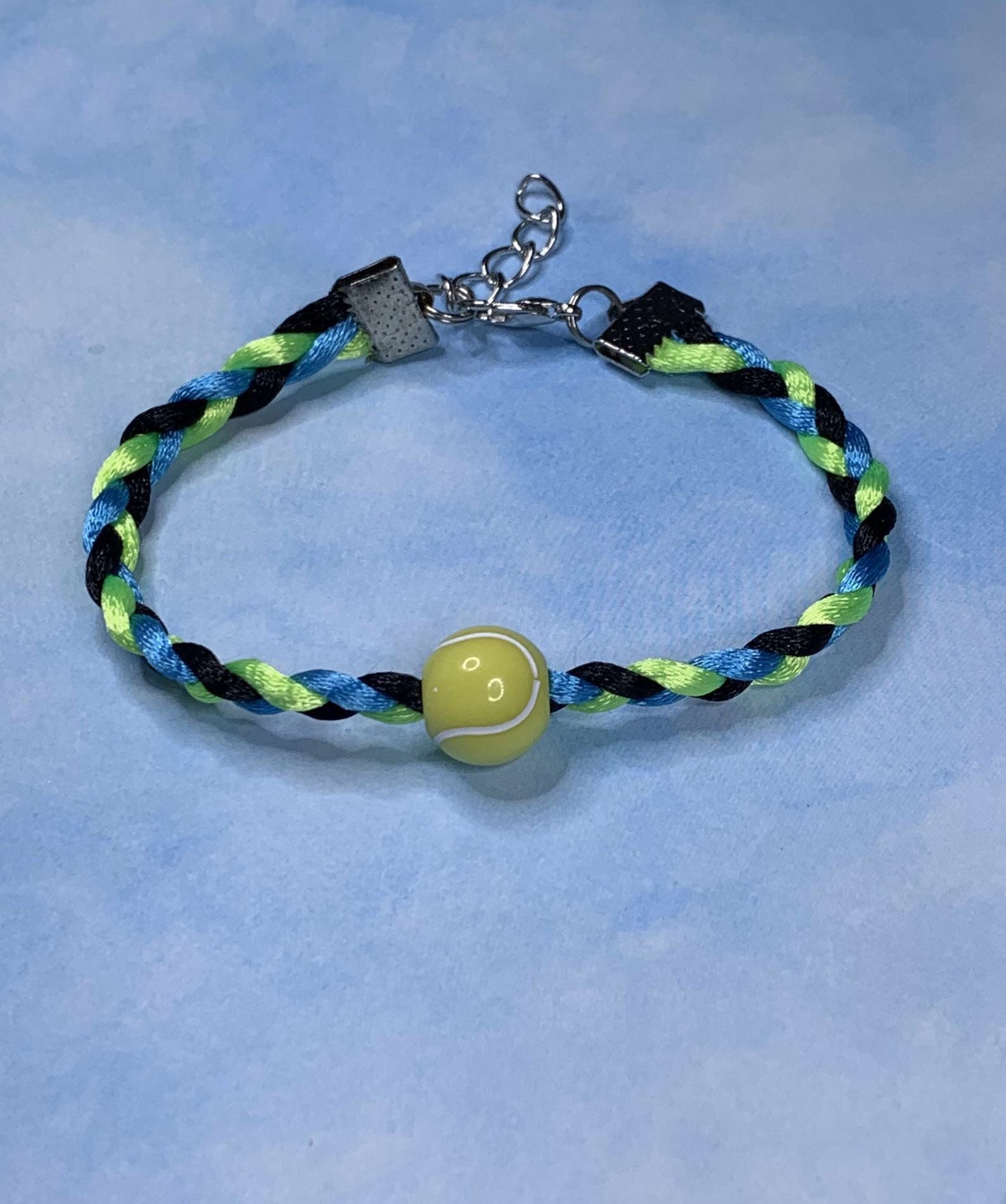 Sports Wish Bracelet with Tennis Ball or Racket Charm on You Etsy