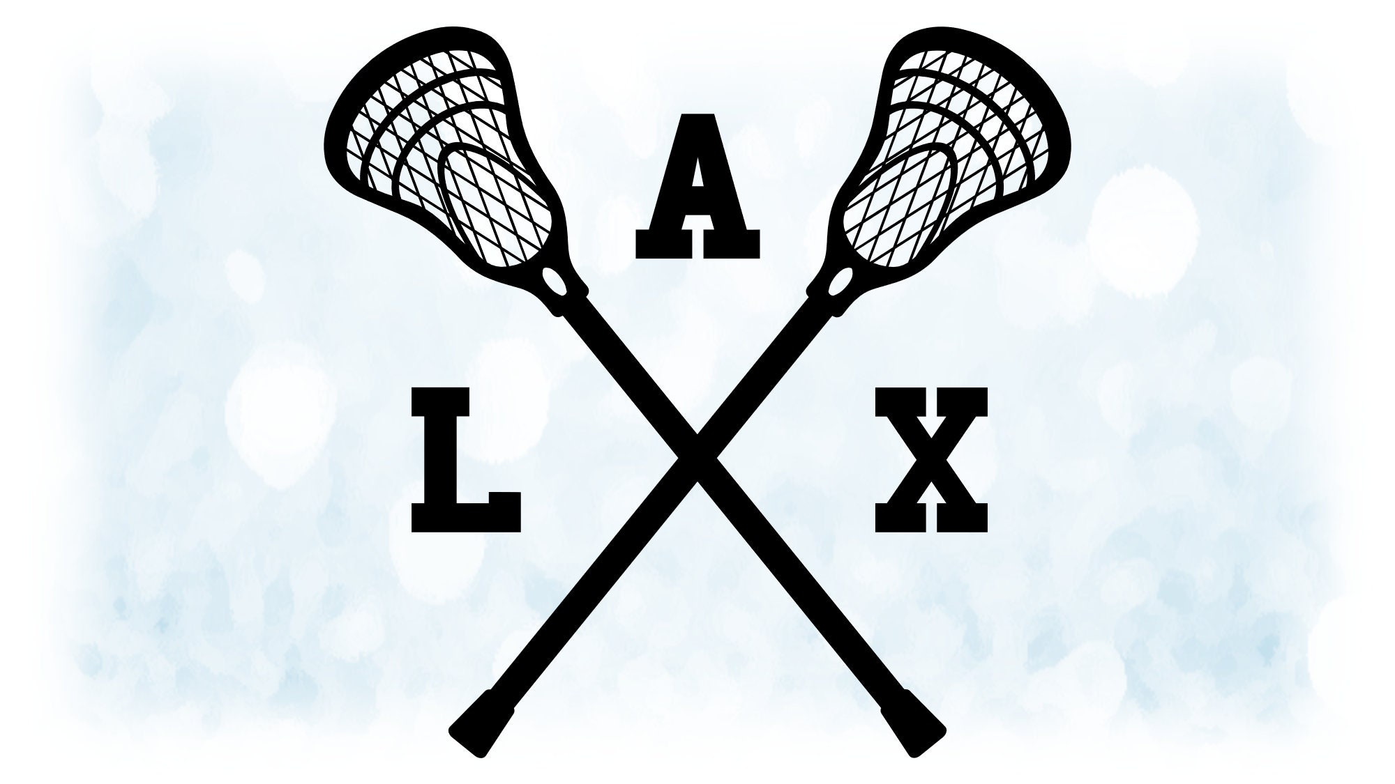Clipart Sports: Large Black White Full Lacrosse Stick with | Etsy
