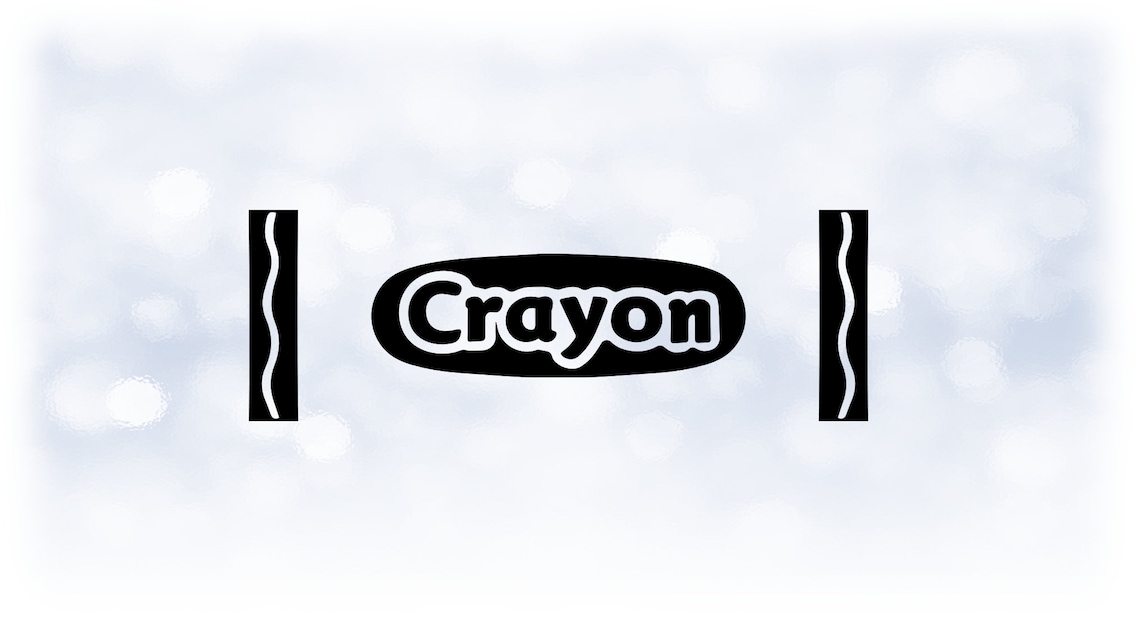 Word Clipart Black Crayon Graphics with Word Etsy