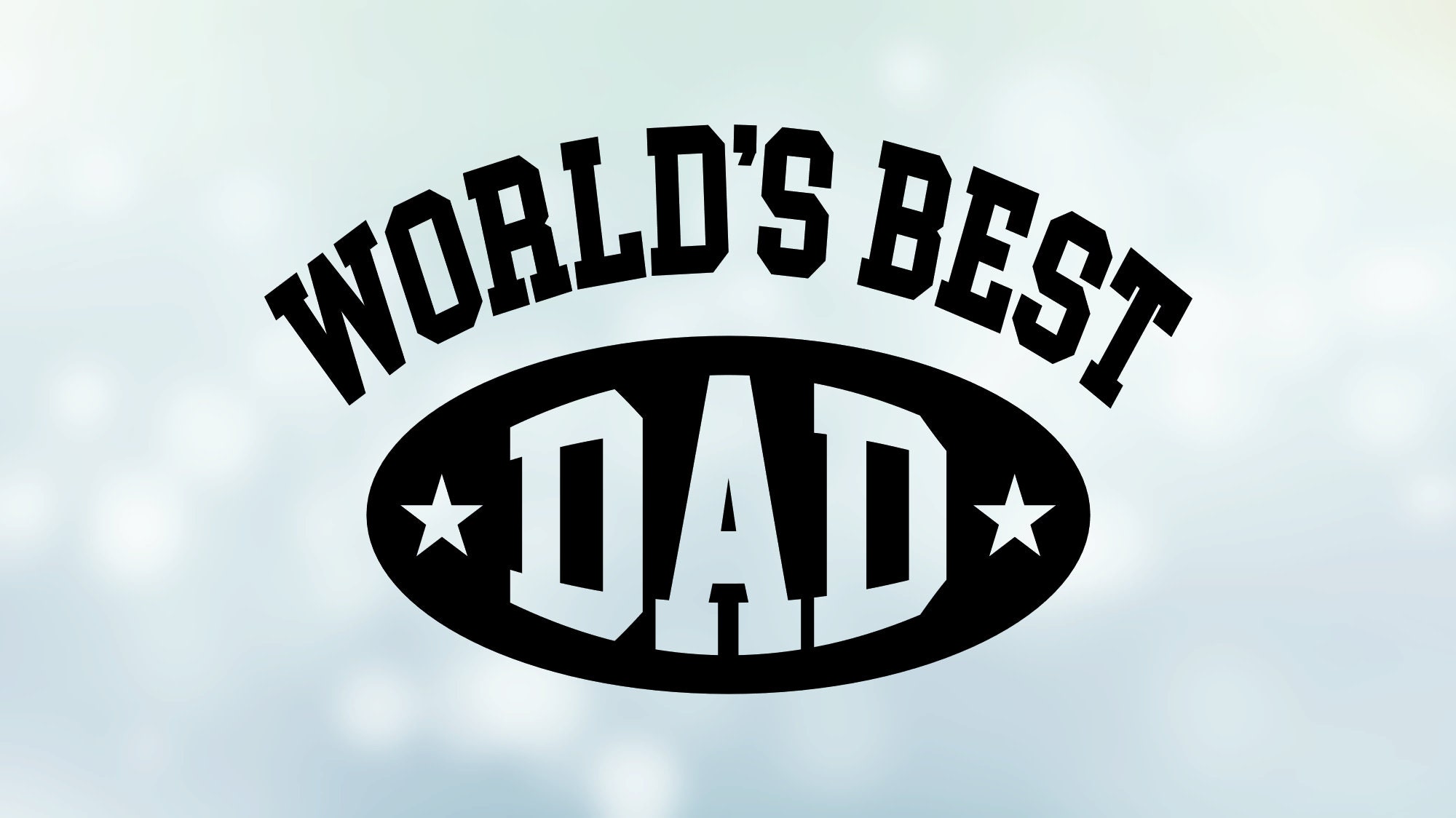 Family - Father or Dad: Black & White Collegiate Font "World'…