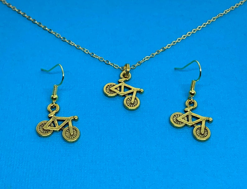 Free Shipping Bike Biking Biker Cycle Cycling Cyclist Road Mountain Ride Trail You Choose Pendant Style /& Chain Bicycle Charm Necklace