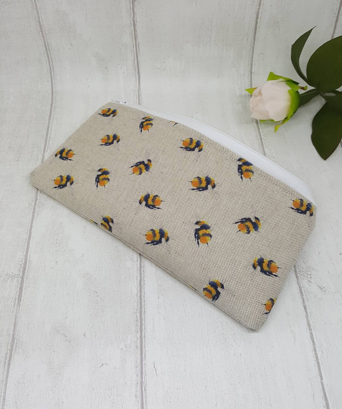 Bee pencil case Padded pencil case Craft storage bag Make Etsy