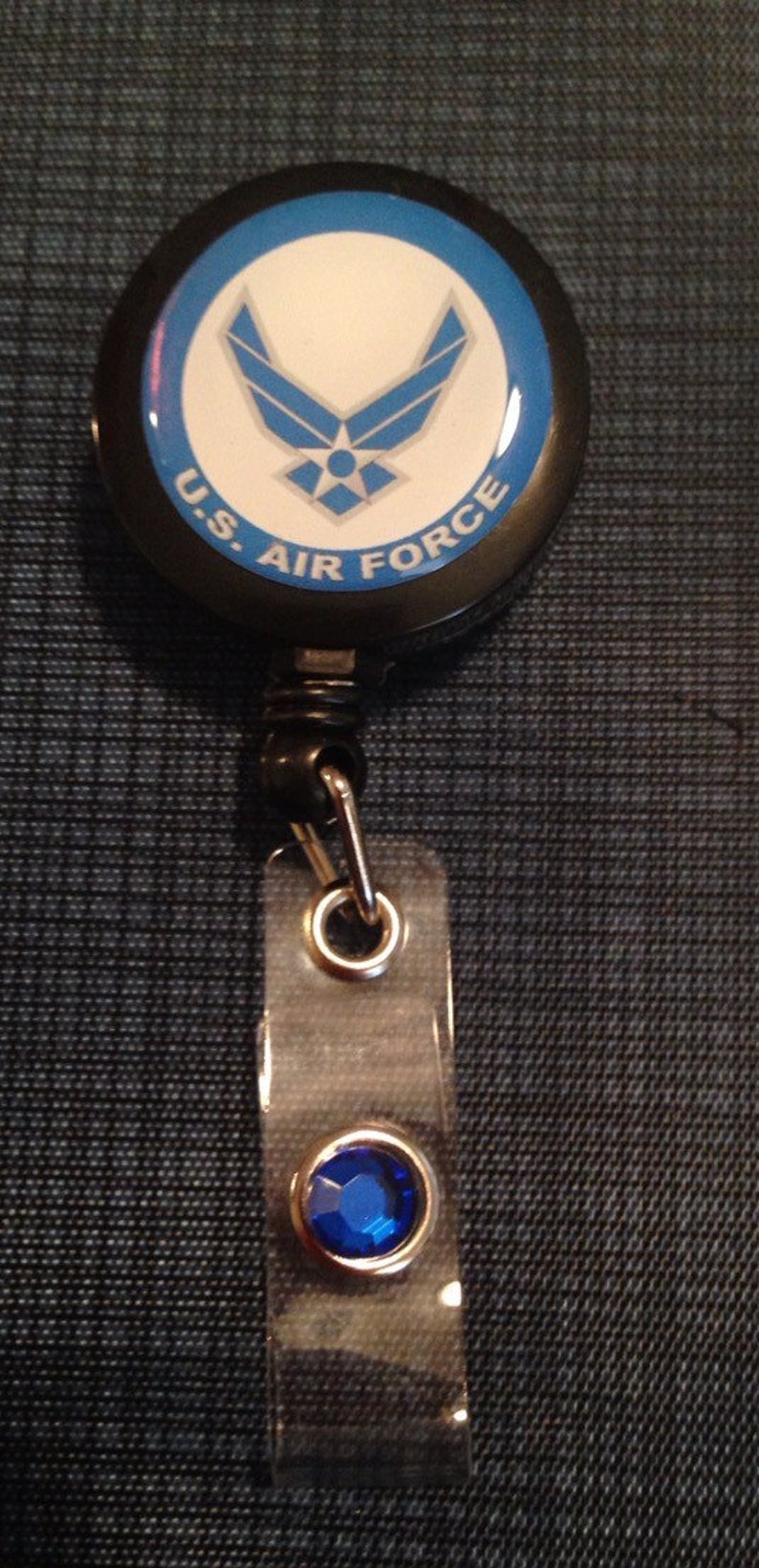 U.S. Air Force Military ID Badge Name Tag Holder Retractable Etsy