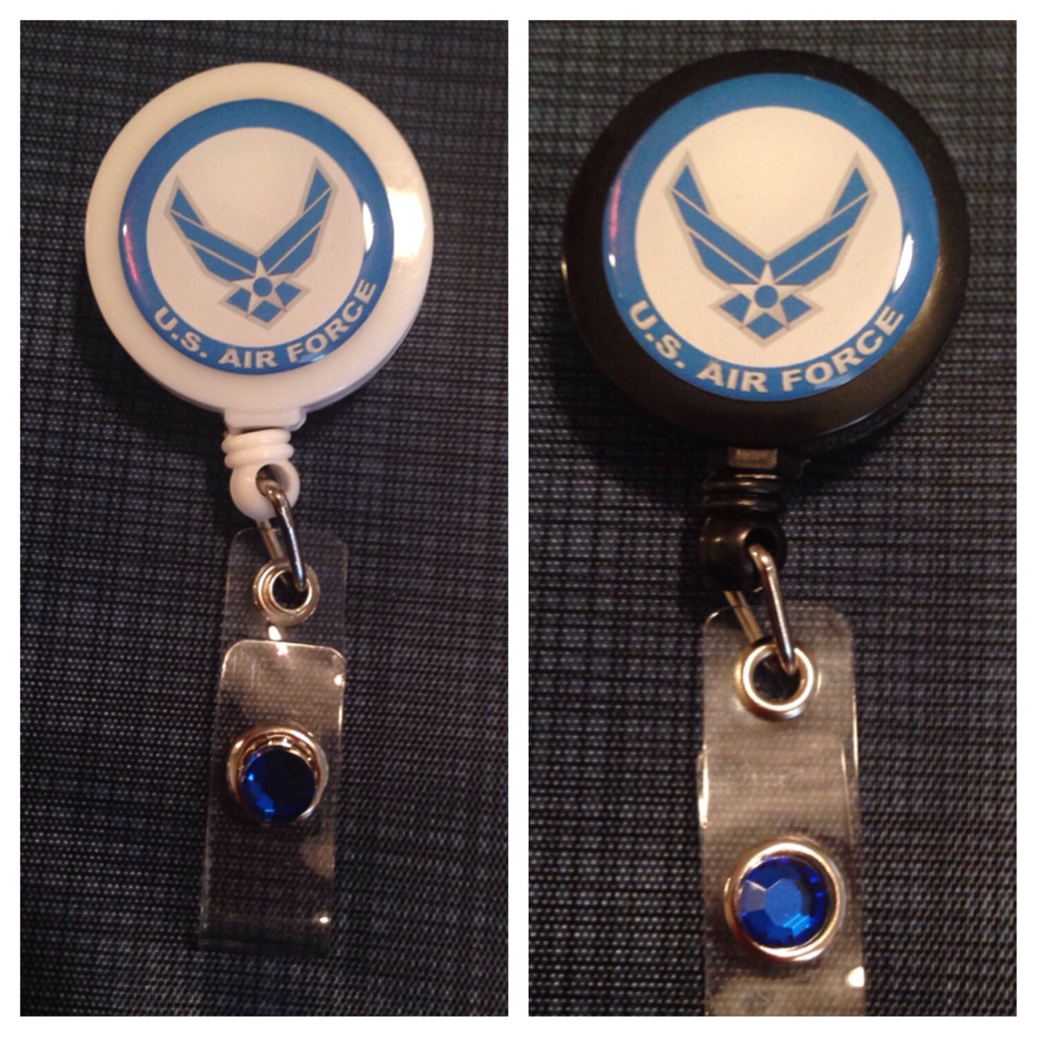 U.S. Air Force Military ID Badge Name Tag Holder Retractable Etsy